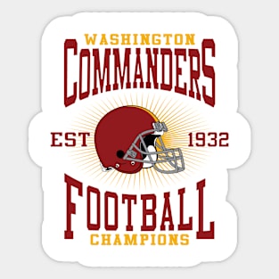 Washington Commanders Football Champions Sticker